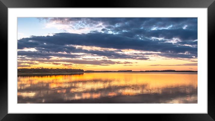 Sky lit after the sun has gone....... Framed Mounted Print by Naylor's Photography