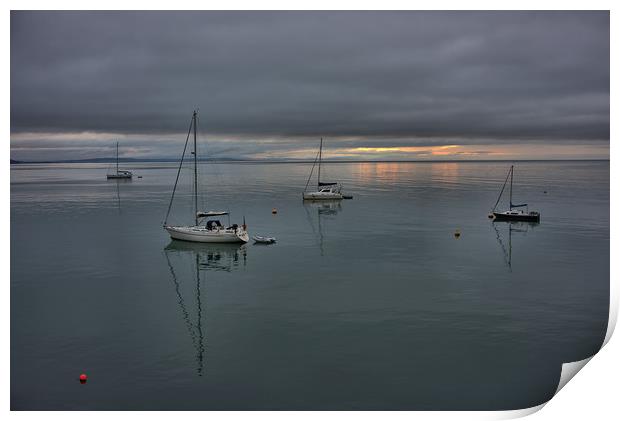 Four Yachts                                  Print by kevin wise
