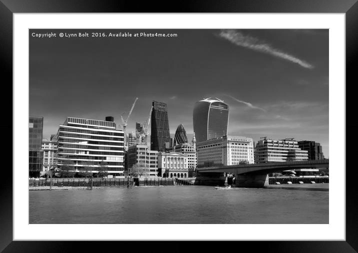 London Skyline Framed Mounted Print by Lynn Bolt