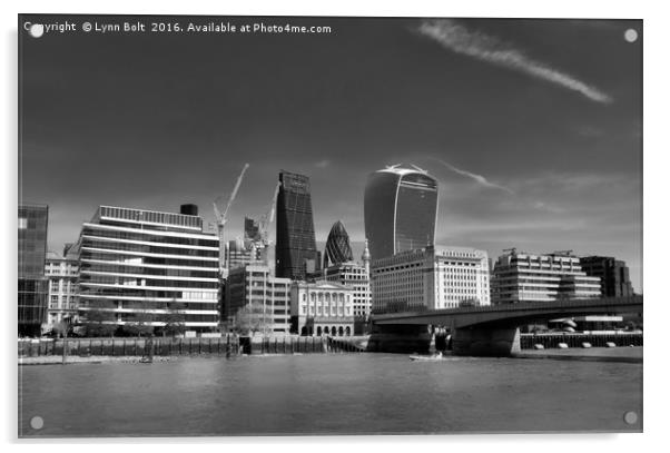 London Skyline Acrylic by Lynn Bolt