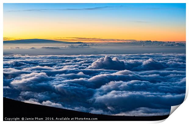 Sunrise from the summit of Haleakala Volcano in Ma Print by Jamie Pham