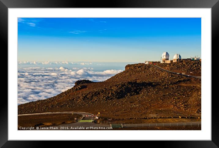 The summit of Haleakala Volcano in Maui. Framed Mounted Print by Jamie Pham