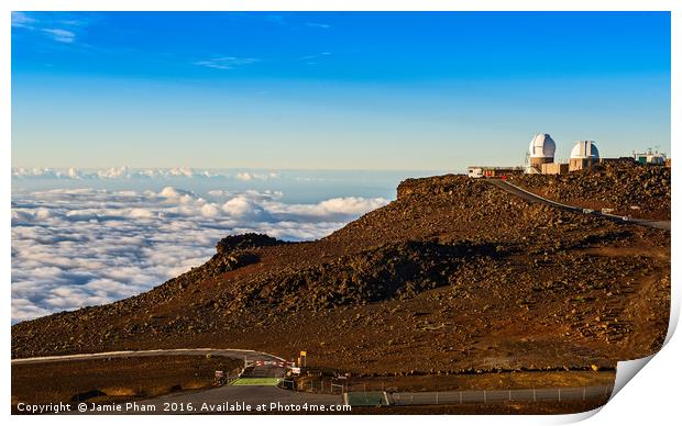 The summit of Haleakala Volcano in Maui. Print by Jamie Pham