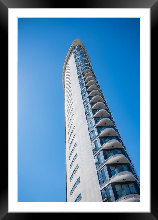 Looking Up The Tower Framed Mounted Print by Steve Purnell