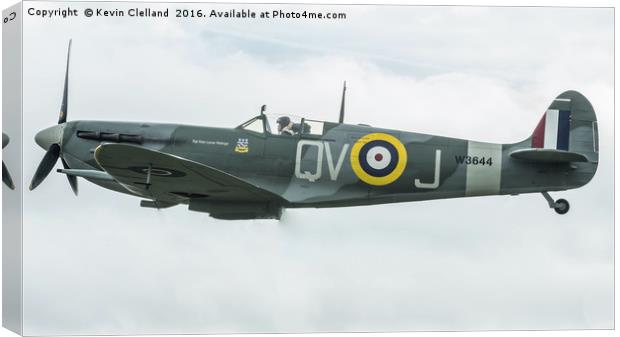 Spitfire Vb W3644 Canvas Print by Kevin Clelland