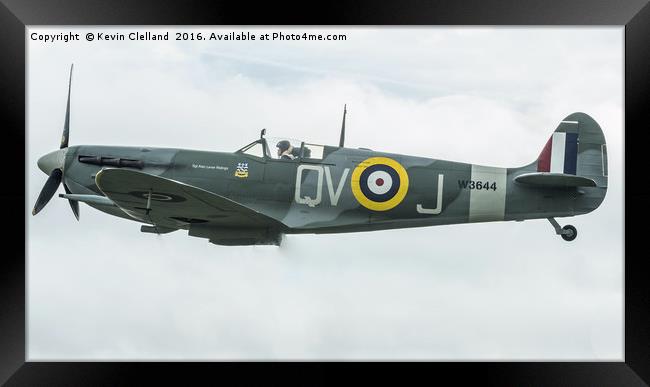 Spitfire Vb W3644 Framed Print by Kevin Clelland