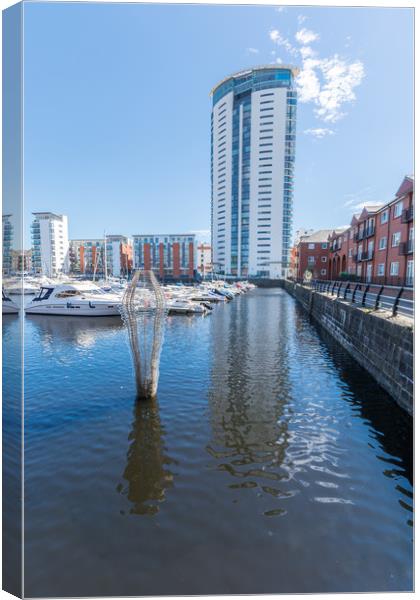 The Tower Meridian Quay 1 Canvas Print by Steve Purnell