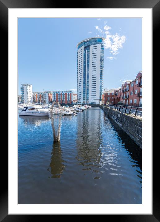 The Tower Meridian Quay 1 Framed Mounted Print by Steve Purnell