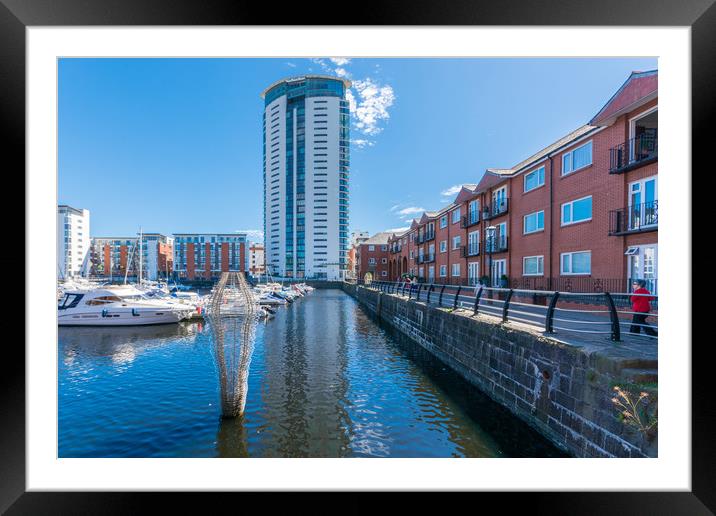 The Tower Meridian Quay 2 Framed Mounted Print by Steve Purnell