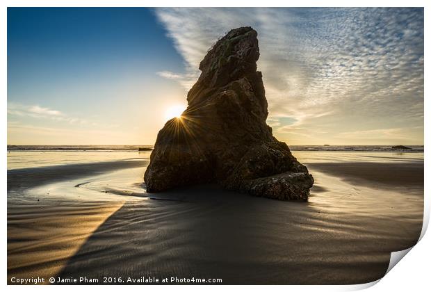 Ruby Beach in Olympic National Park located in Was Print by Jamie Pham