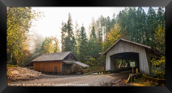 The Cedar Creek Grist Mill in Washington State. Framed Print by Jamie Pham