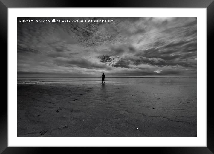 Deserted Beach Framed Mounted Print by Kevin Clelland