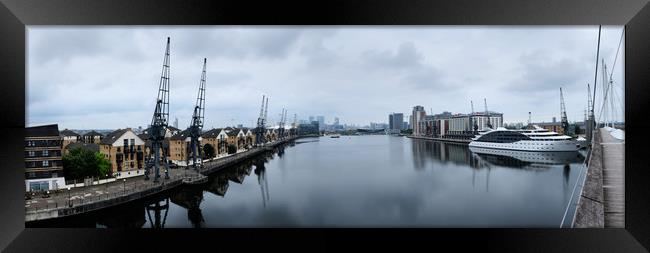 Royal Victoria Dock Panorama Framed Print by Tony Bates