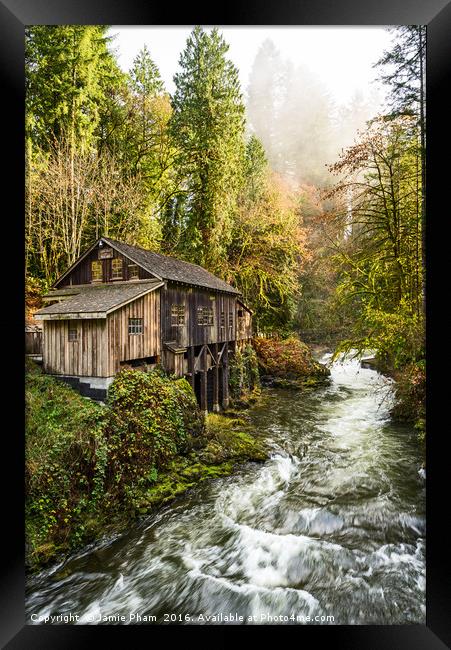 The Cedar Creek Grist Mill in Washington State. Framed Print by Jamie Pham