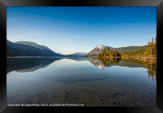 Lake Wenatchee in Washington State. Framed Print by Jamie Pham