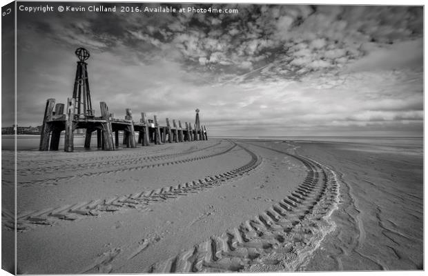 Old Pier Canvas Print by Kevin Clelland