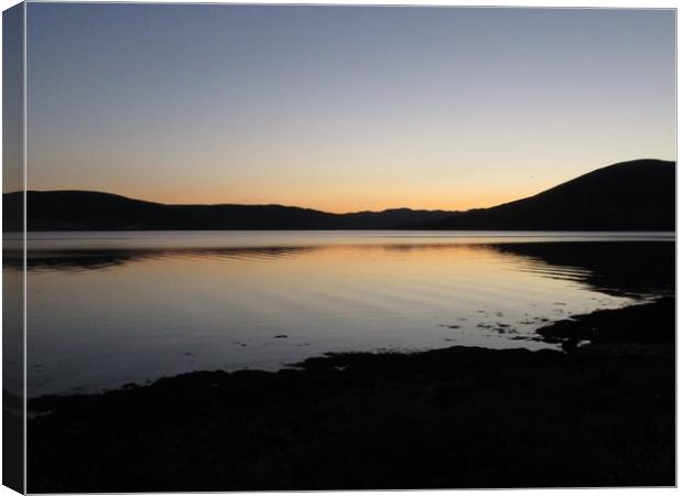 Loch Striven, Argyll: sunset Canvas Print by William McCaffrey 
