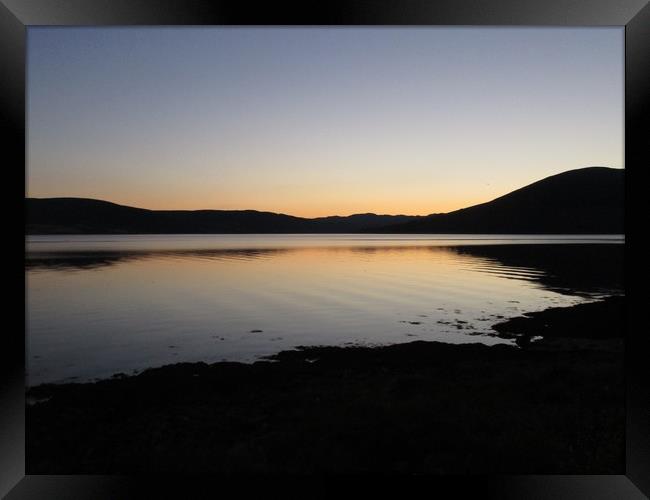 Loch Striven, Argyll: sunset Framed Print by William McCaffrey 