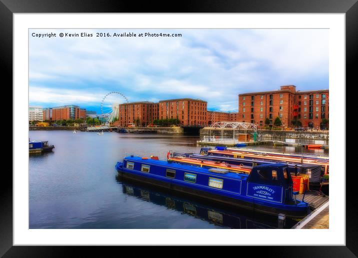 Liverpool Albert dock Framed Mounted Print by Kevin Elias