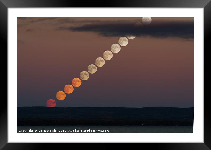 Moonrise Sequence Framed Mounted Print by Colin Woods