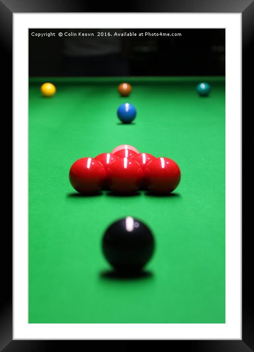 Snooker Framed Mounted Print by Colin Keown