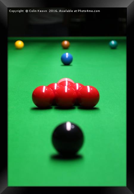 Snooker Framed Print by Colin Keown