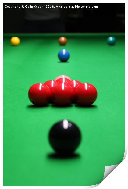 Snooker Print by Colin Keown