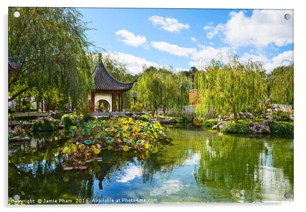 Beautiful Chinese Garden at the Huntington Library Acrylic by Jamie Pham