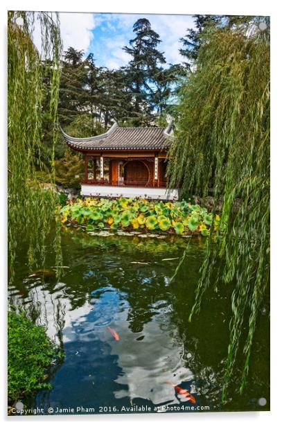 Beautiful Chinese Garden at the Huntington Library Acrylic by Jamie Pham