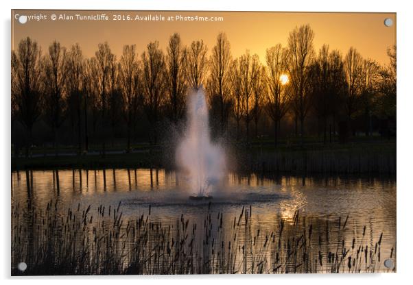 Serene Sunset Reflections Acrylic by Alan Tunnicliffe