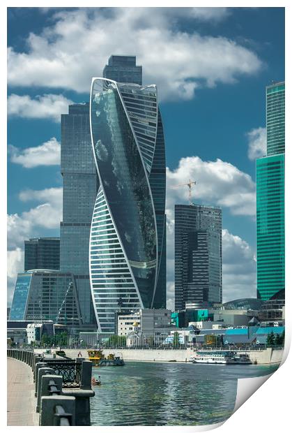 Business center "Moscow-city". Print by Valerii Soloviov