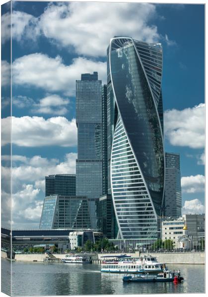 Business center "Moscow-city". Canvas Print by Valerii Soloviov