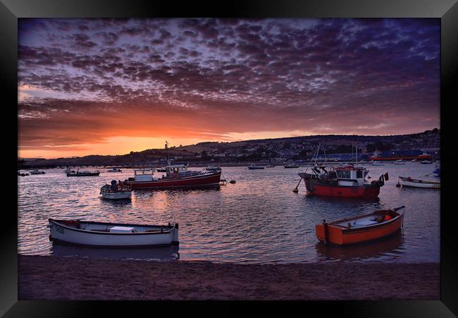 Teignmouth sunset 2                                Framed Print by kevin wise