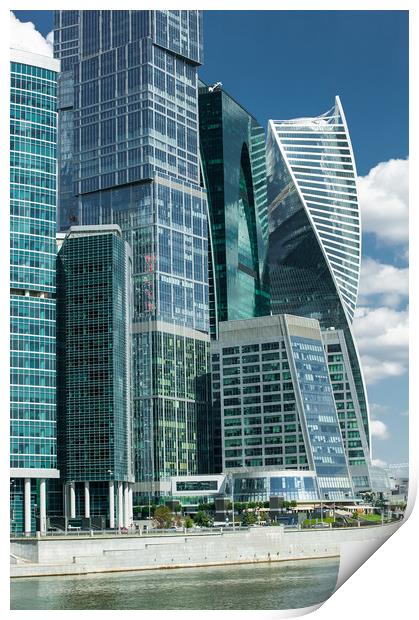 Business center "Moscow-city". Print by Valerii Soloviov