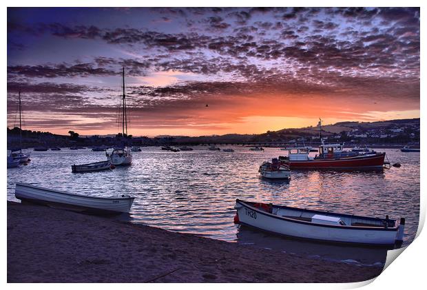 Teignmouth sunset 3                                Print by kevin wise
