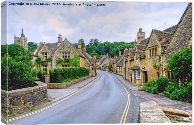 Castle Combe   Canvas Print by Diana Mower