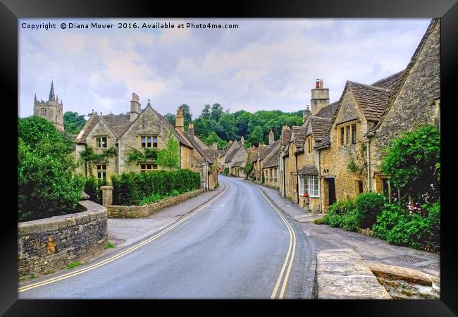 Castle Combe   Framed Print by Diana Mower