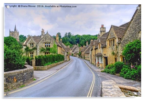 Castle Combe   Acrylic by Diana Mower