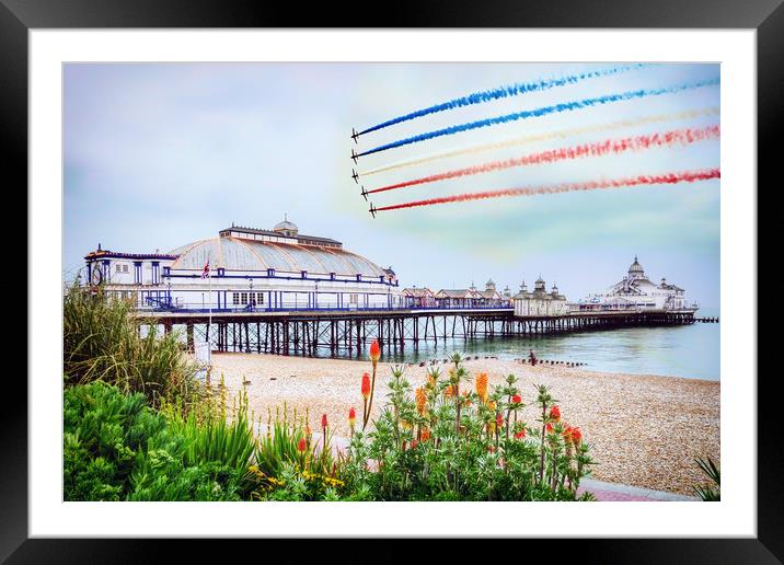 Red Arrows Eastbourne Pier Framed Mounted Print by J Biggadike