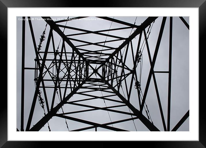 Pylon Framed Mounted Print by Thomas Mudge