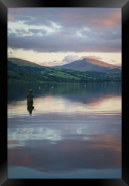 Lake Bala Fisherman Framed Print by James Grant