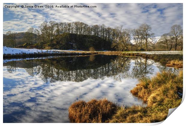 The River Brathay Print by Jamie Green