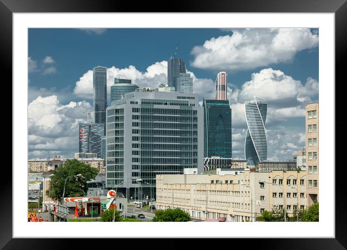 Business center "Moscow-city". Framed Mounted Print by Valerii Soloviov