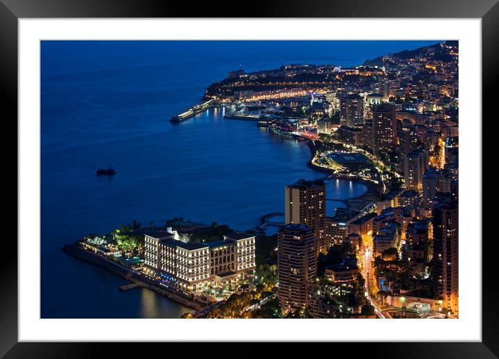 Monte Carlo at Night Framed Mounted Print by Arterra 