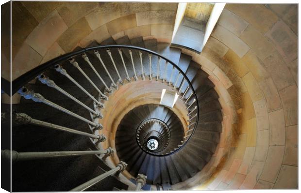 Spiral Staircase in Lighthouse Phare des Baleines Canvas Print by Arterra 