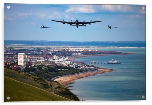 BBMF and Eastbourne air show Acrylic by Oxon Images