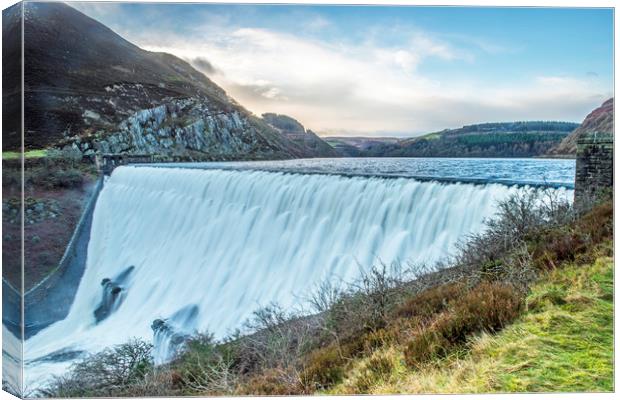 Caban Coch Dam Elan Valley Canvas Print by Nick Jenkins