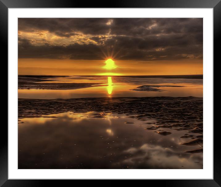 Sunset over the Irish Sea. Framed Mounted Print by Jeni Harney