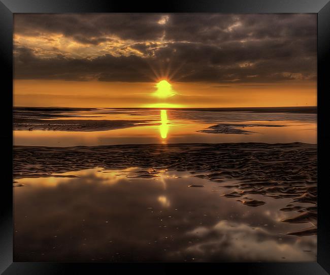 Sunset over the Irish Sea. Framed Print by Jeni Harney