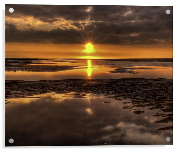Sunset over the Irish Sea. Acrylic by Jeni Harney